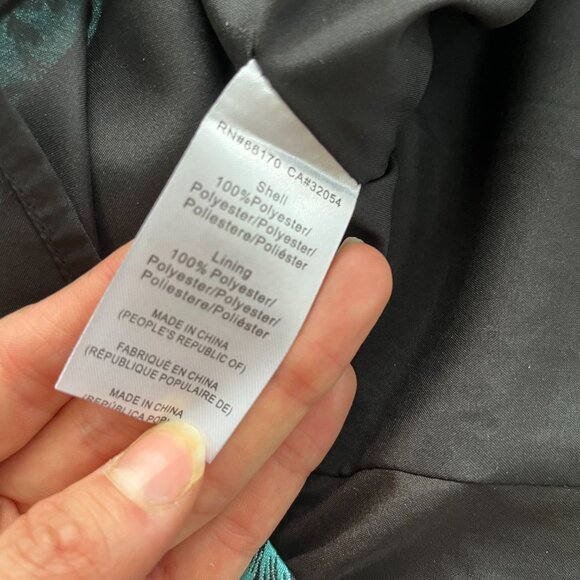 NWT HUTCH Teal & Black Jacquard Cut Out Mini Sleeveless Dress - Picture 4 of 13